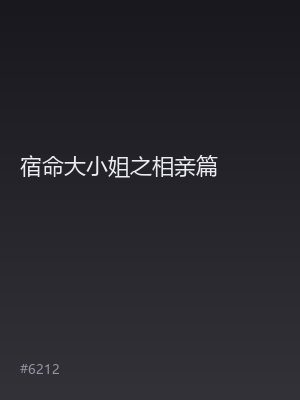 宿命大小姐之相亲篇